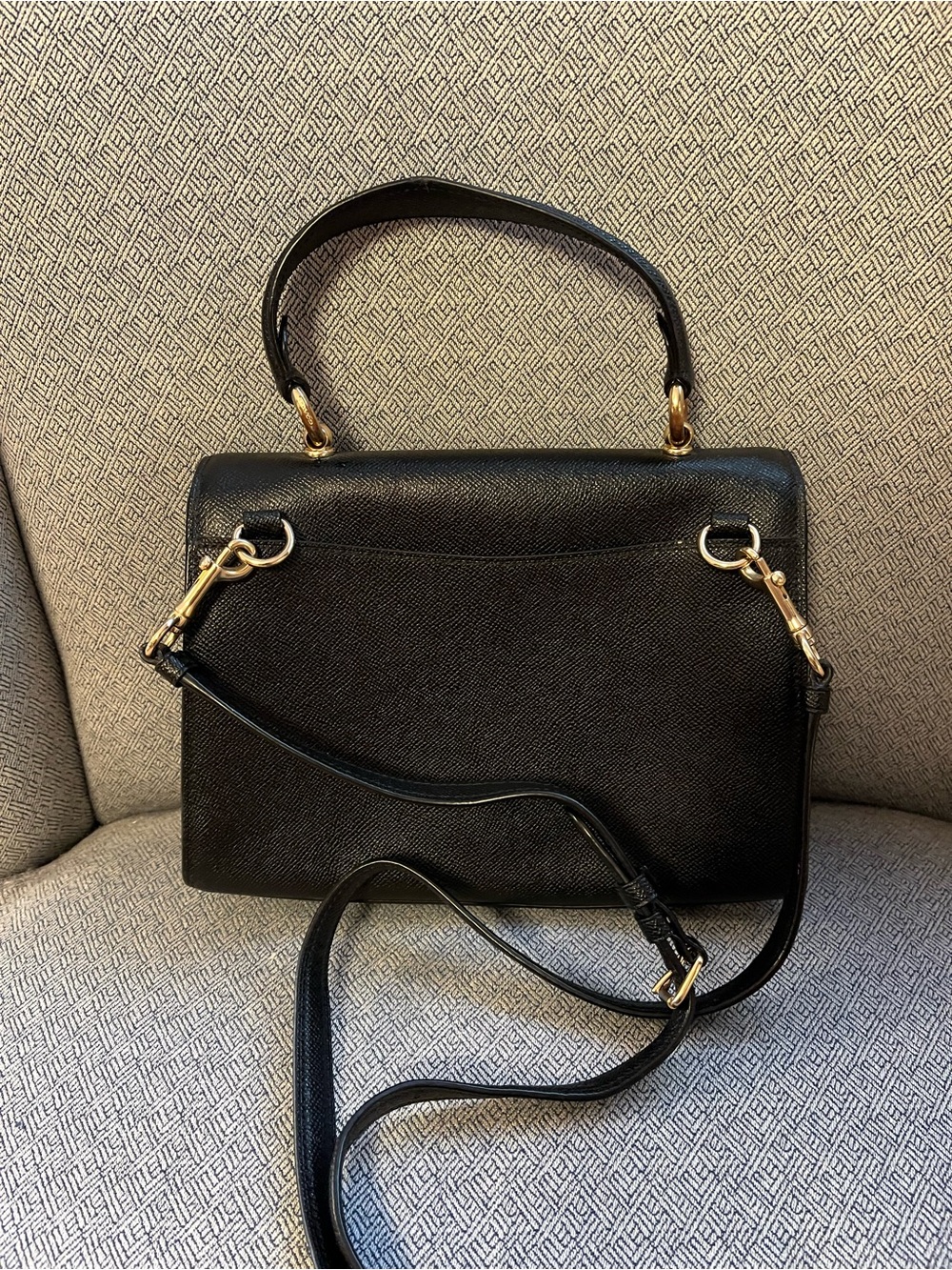 💗COACH Tilley Cross-body Top Handle Twist Lock Gold hardware Leather bag - Picture 2 of 7